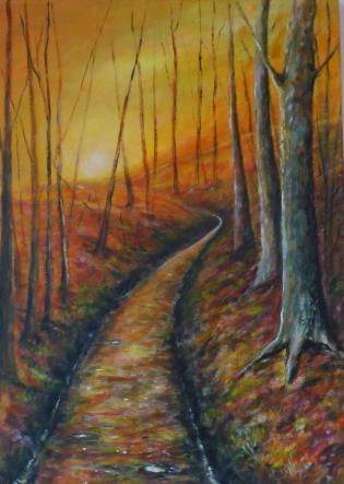 Un chemin vers la lumiere 2023 acrylique 70x50 cm steva